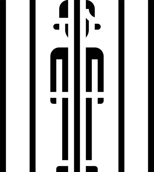 Gefängnis Konzept Symbol Vektor Illustration — Stockvektor