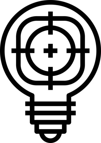 電球アイコンの吸引 ベクトルイラスト — ストックベクタ