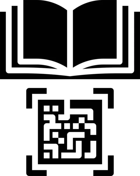 Иконка Кода Книги Векторная Иллюстрация — стоковый вектор