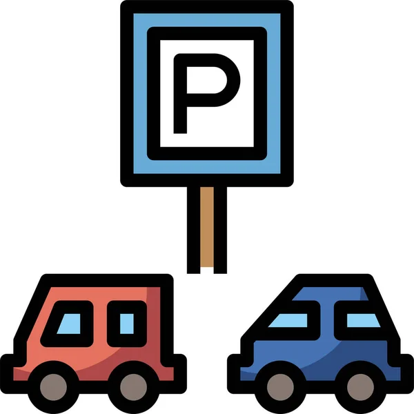 Vector Car Parking Icon — Stock Vector