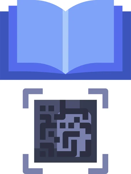 Libro Icono Código Vector Ilustración — Vector de stock