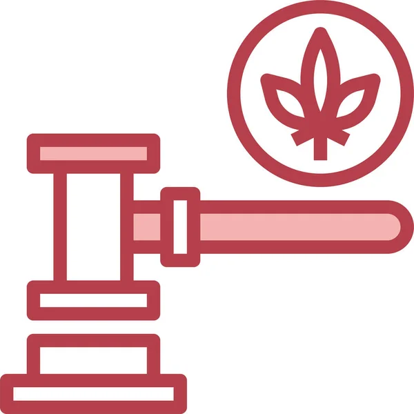 Ikona Legalizace Marihuany Vektorová Ilustrace — Stockový vektor
