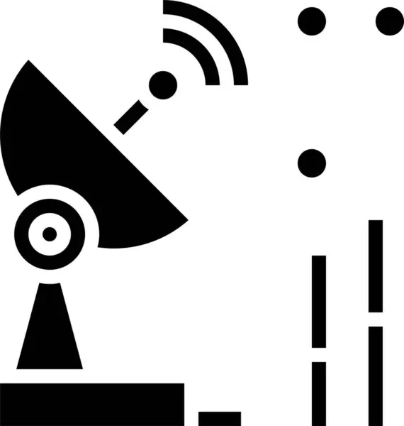 Ilustração Vetor Estação Satélite —  Vetores de Stock