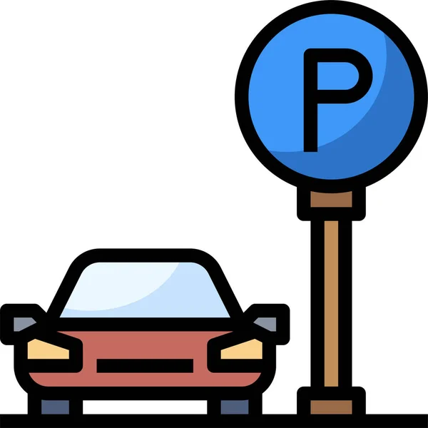 Parking Vectoriel Icône — Image vectorielle