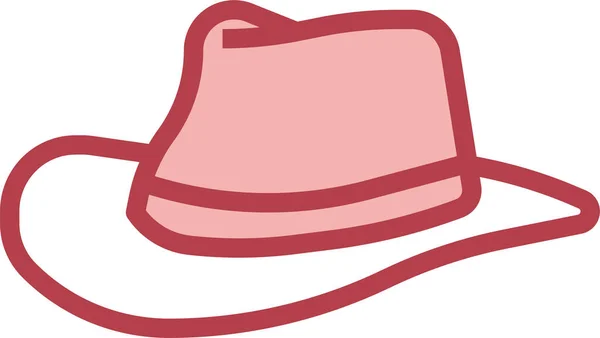 Vaquero Sombrero Icono Vector Ilustración — Vector de stock