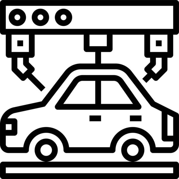 Icona Della Produttività Dell Auto Illustrazione Vettoriale — Vettoriale Stock