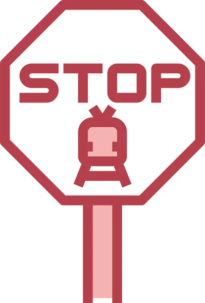 Stop Sign Concept Icon Vector Illustration — Stock Vector