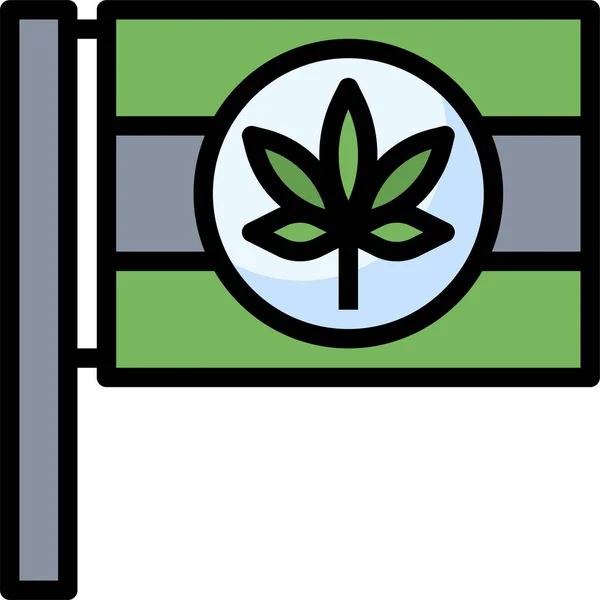 Concepto Marihuana Icono Vector Ilustración — Archivo Imágenes Vectoriales