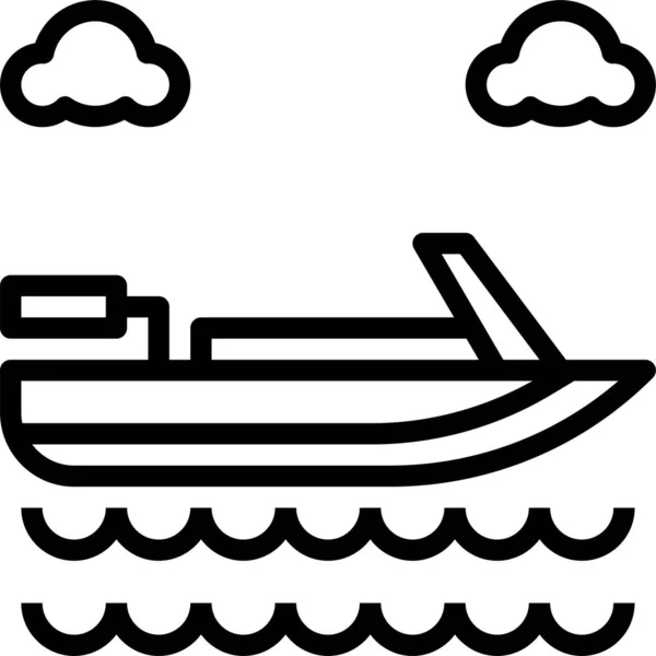 Ícone Barco Ilustração Vetorial —  Vetores de Stock