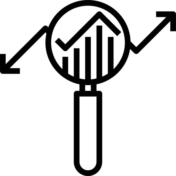 Icono Análisis Empresarial Ilustración Vectorial — Vector de stock