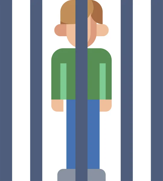 Εικονίδιο Διανυσματική Απεικόνιση Έννοιας Φυλακής — Διανυσματικό Αρχείο