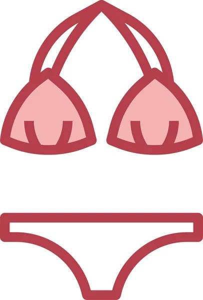Icono Bikini Ilustración Vectorial — Archivo Imágenes Vectoriales