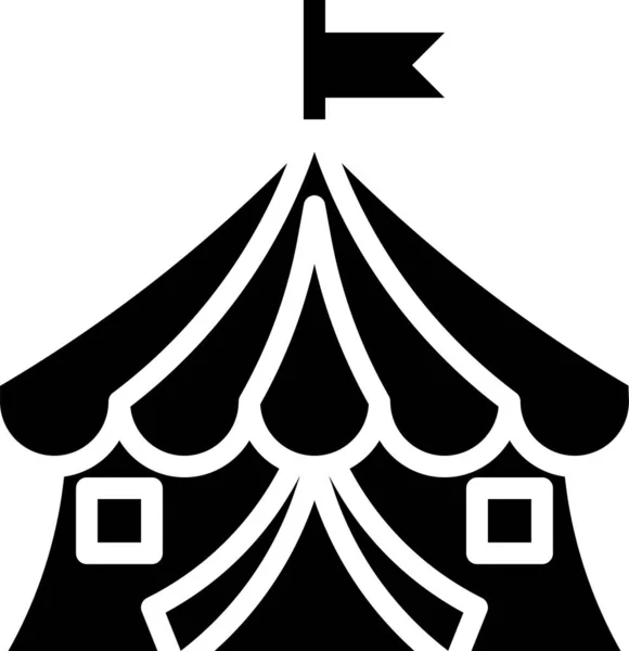 Значок Лагеря Векторная Иллюстрация — стоковый вектор