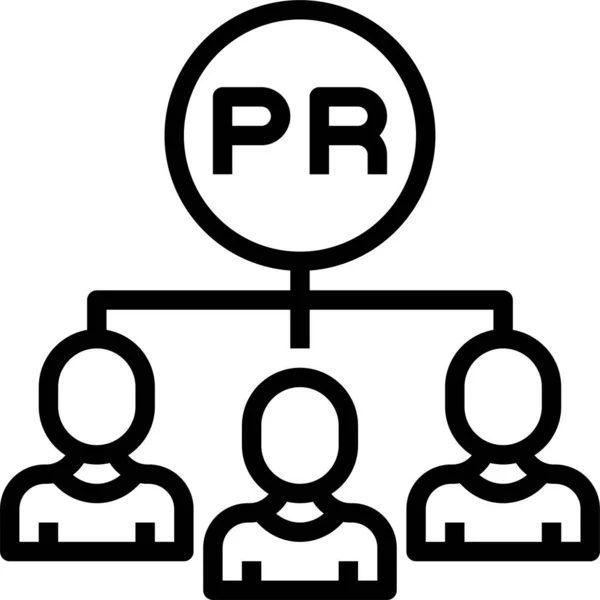 Halkla İlişkiler simgesi, vektör illüstrasyonu