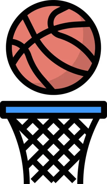 Basketbol ikonu, vektör illüstrasyonu