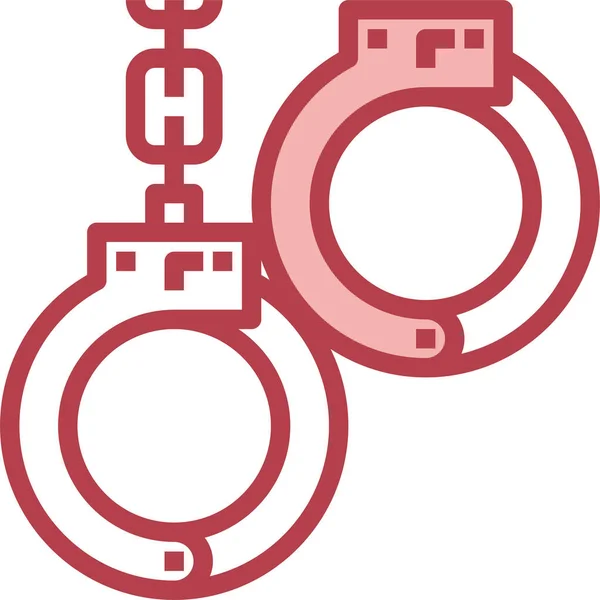 Handschellen Symbol Vektor Symbol Design Illustration — Stockvektor