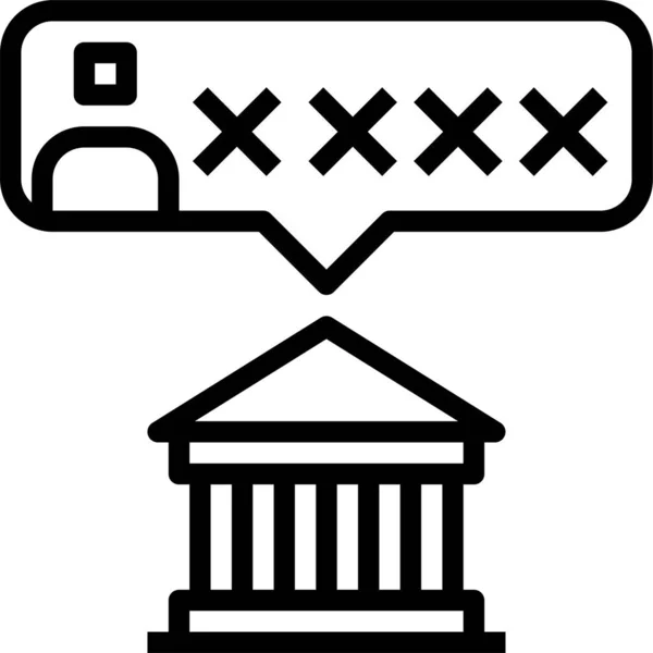 Symbol Für Bankmitarbeiter Vektor Illustration — Stockvektor