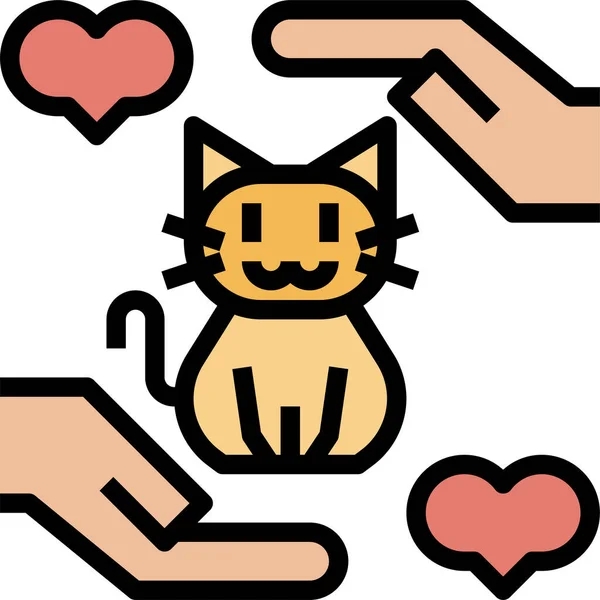 cat kitten hug love heart line art abstract mascot cartoon logo icon vector  illustration 25946273 Vector Art at Vecteezy