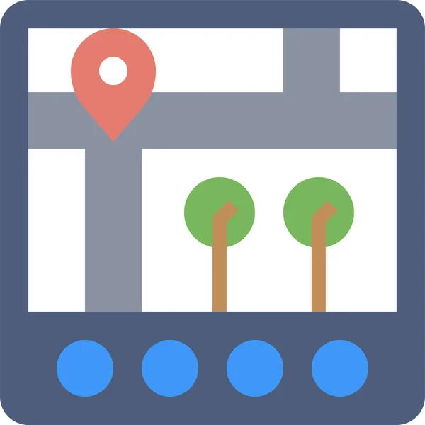 Weg Pad Locatie Bestemming Concept Vector Illustratie Pictogram — Stockvector