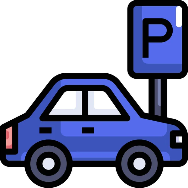 Vector Auto Parkeren Pictogram — Stockvector