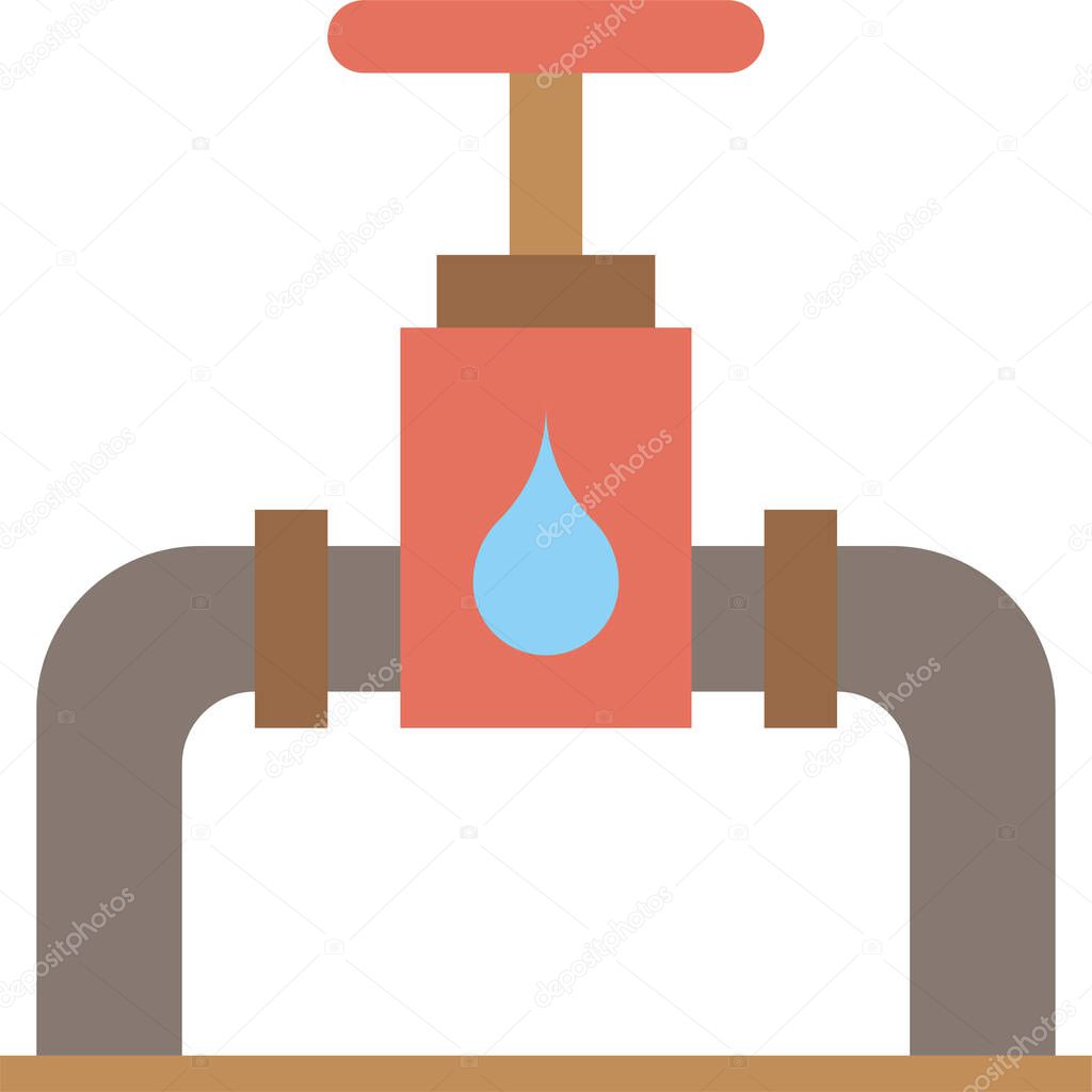 Plumbering icon, vector illustration