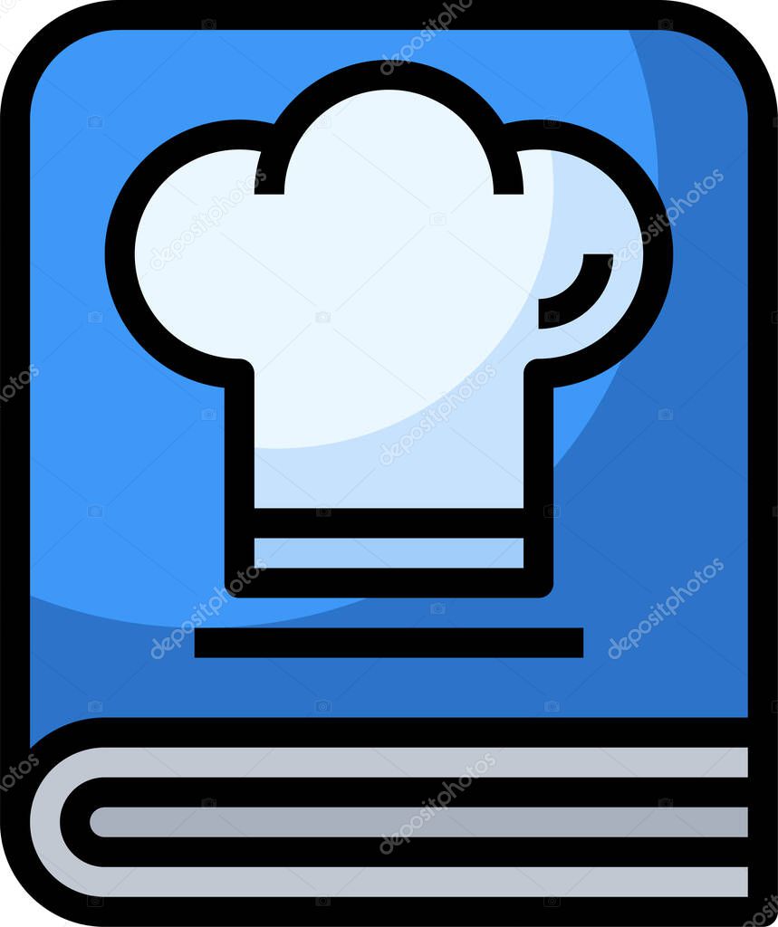 Food recipe icon, vector illustration