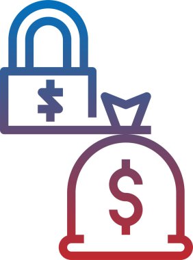 iş ve mali simge konsept vektör çizimi 