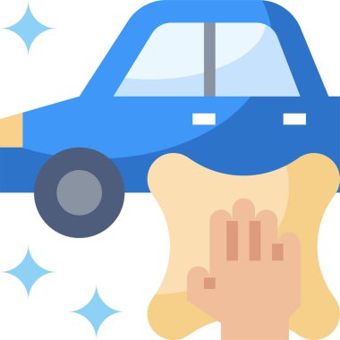 araba servisi simgesi, vektör illüstrasyonu