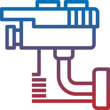 CCTV devre simgesi, vektör çizimi