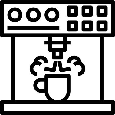 Espresso simgesi, vektör illüstrasyonu