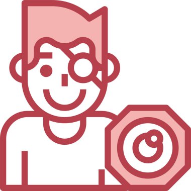 Etkisiz göz simgesi, vektör illüstrasyonu