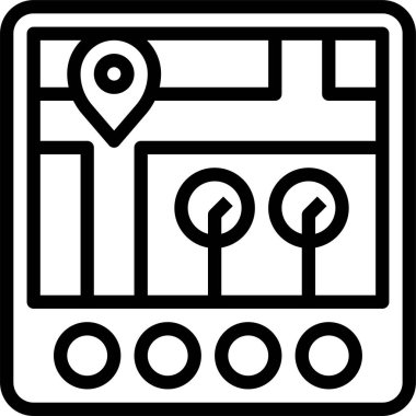 Yol yolu konumu konum konsept vektör illüstrasyon simgesi 