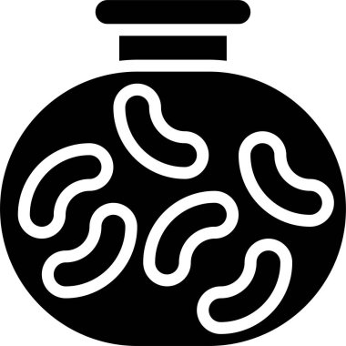 Şeker kavanozu simgesi, vektör illüstrasyonu