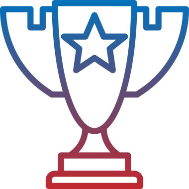 Kupa, ödül, vektör simgesi düz stilde.