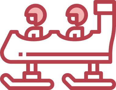 Aerosani araç simgesi, vektör illüstrasyonu