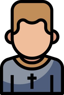 İlk komünyon elbisesi olan tatlı çocuk. Vektör