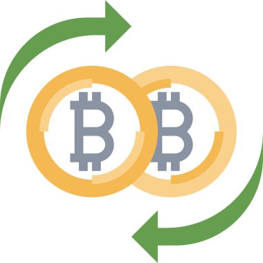 Kripto para birimi simgesi, vektör illüstrasyonu