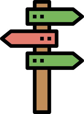 Yol simgesi, vektör illüstrasyonu