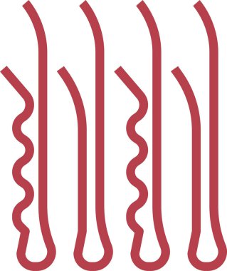 Saç tokası simgesi, vektör illüstrasyonu