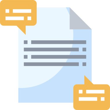 Sohbet simgesi, vektör çizimi