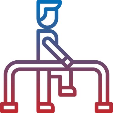Fizyoterapi ikonu. Basit element çizimi. Fizyoterapi konsepti sembol tasarımı.