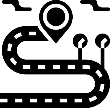 Yol yolu konumu konum konsept vektör illüstrasyon simgesi 