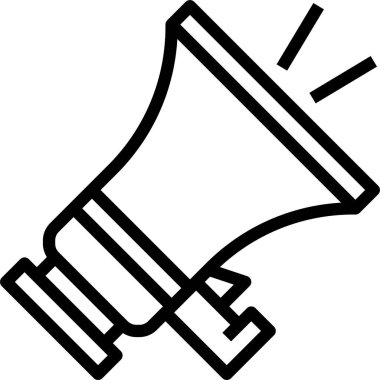 megafon ikonu vektör illüstrasyon hoparlörü 