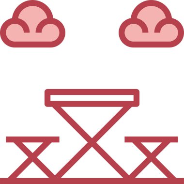 kamusal masa vektör illüstrasyonu 