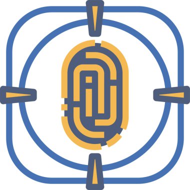 Adli tıp simgesi, vektör illüstrasyonu