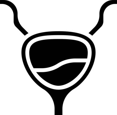 Mesane simgesi, vektör illüstrasyonu