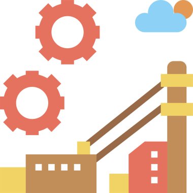 Mimari ve şehir simgesi, vektör illüstrasyonu