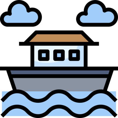 tekne simgesi, vektör illüstrasyonu