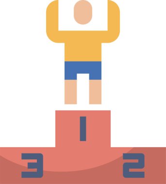 Spor ödülü simgesi, beyaz arkaplanda vektör