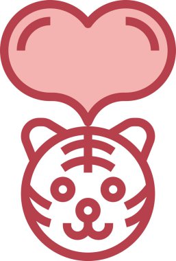 Konuşma kabarcığı simgesi olan kedi, vektör illüstrasyonu